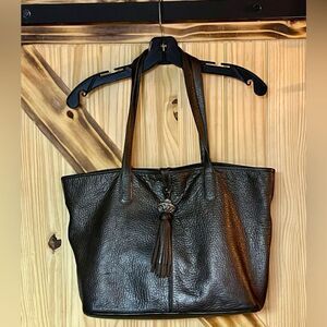 Brighton Tassel Tote Brown 14”